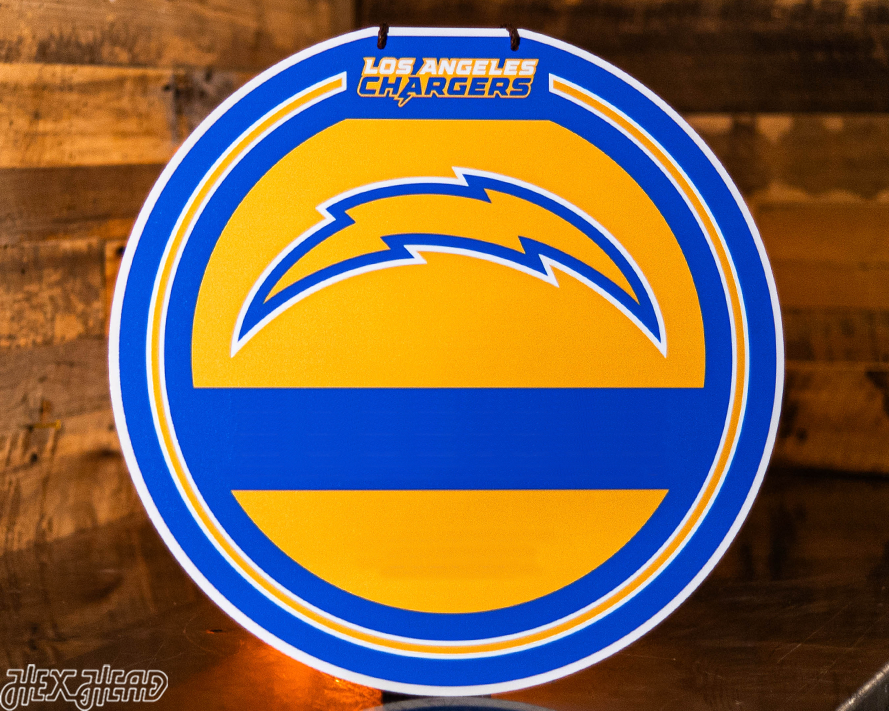 Los Angeles Chargers Personalized Monogram Metal Art