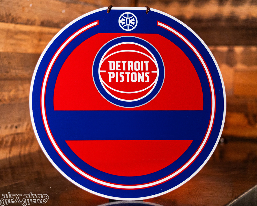 Detroit Pistons Personalized Monogram Metal Art