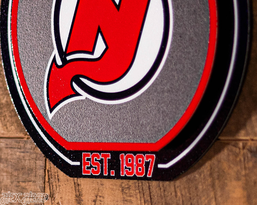 New Jersey Devils "Double Play" On the Shelf or on the Wall Art