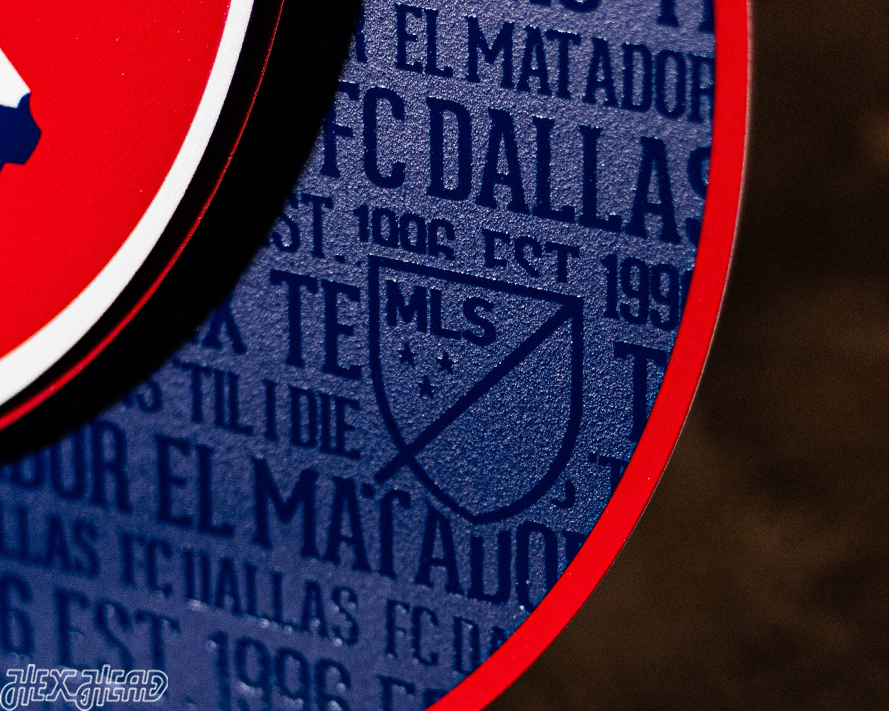 FC Dallas CRAFT SERIES 3D Embossed Metal Wall Art