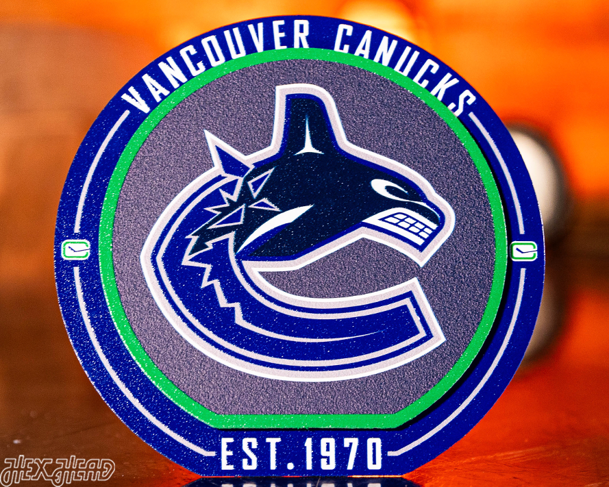 Vancouver Canucks "Double Play" On the Shelf or on the Wall Art