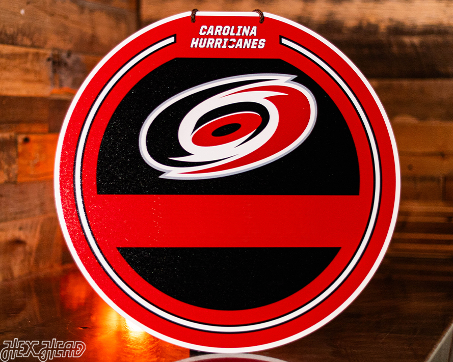 Carolina Hurricanes Personalized Monogram Metal Art