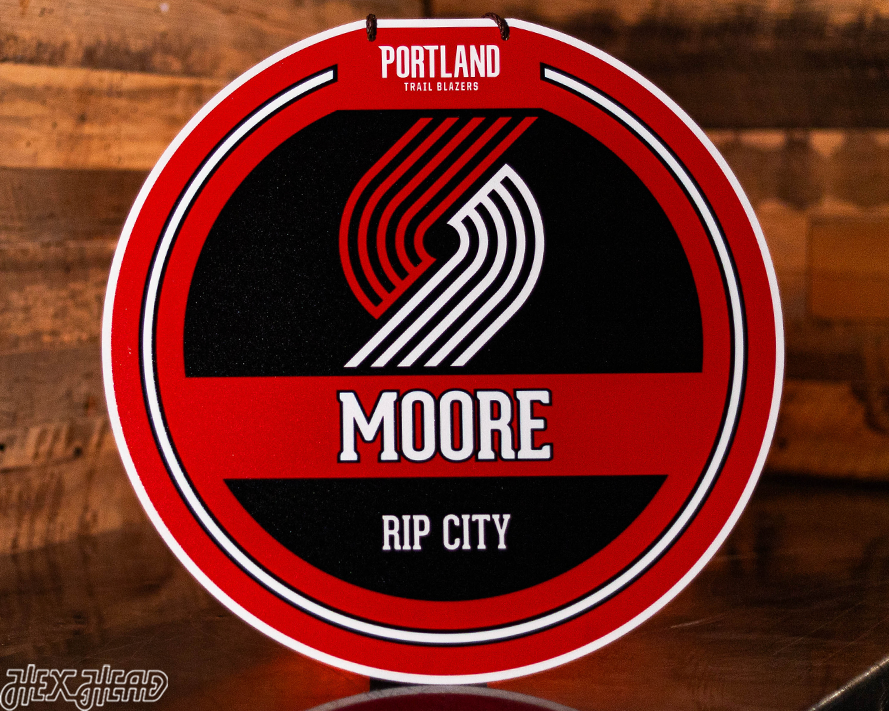 Portland Trail Blazers Personalized Monogram Metal Art