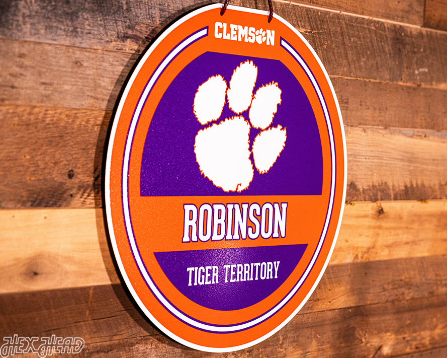 Clemson Tigers Personalized Monogram Metal Art