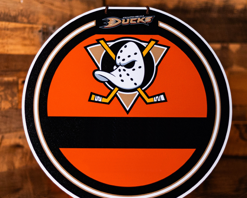 Anaheim Ducks Personalized Monogram Metal Art