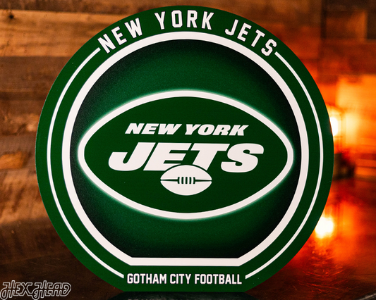 VARSITY Collection- SINGLE layer New York Jets Metal Wall Art