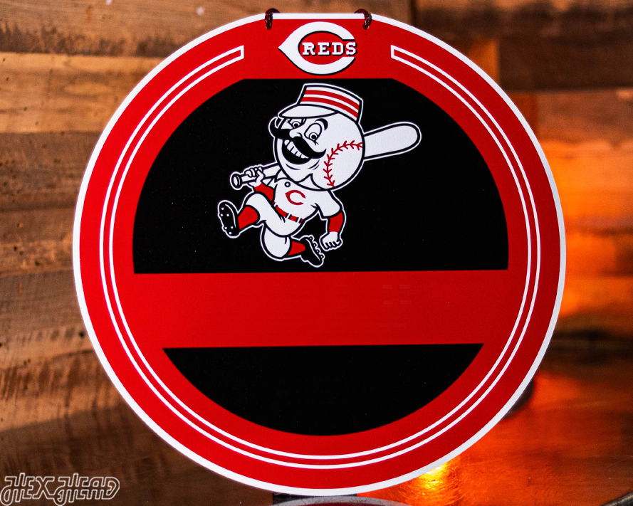 Cincinnati Reds Personalized Monogram Metal Art