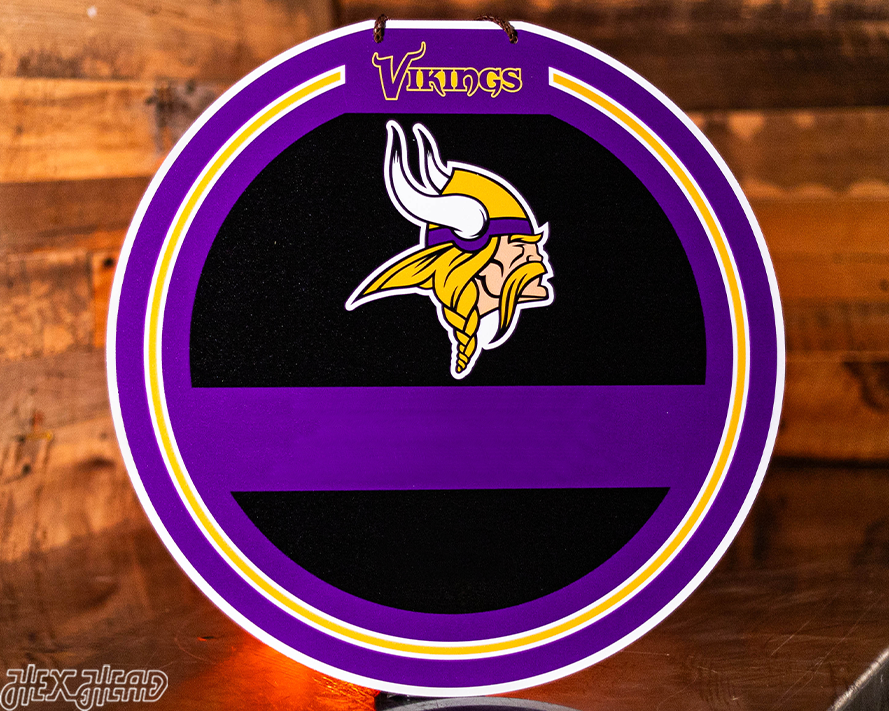 Minnesota Vikings Personalized Monogram Metal Art