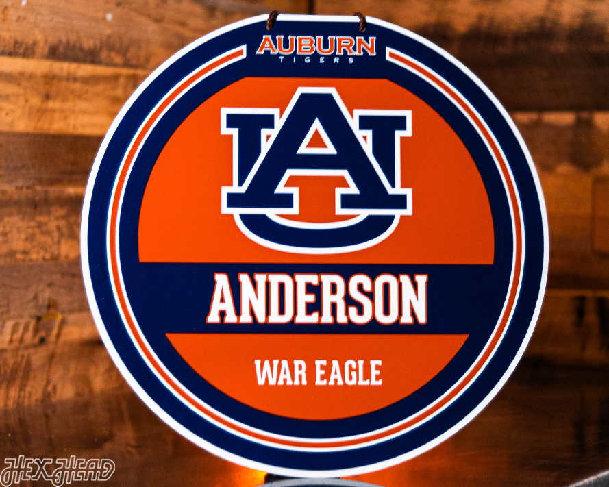 Auburn Tigers Personalized Monogram Metal Art