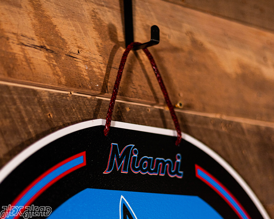 Miami Marlins Personalized Monogram Metal Art