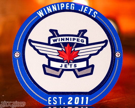 Winnipeg Jets "Double Play" On the Shelf or on the Wall Art