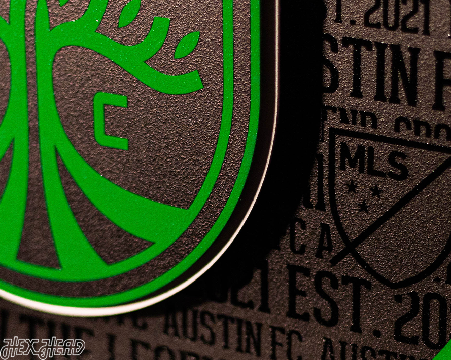 Austin FC CRAFT SERIES 3D Embossed Metal Wall Art