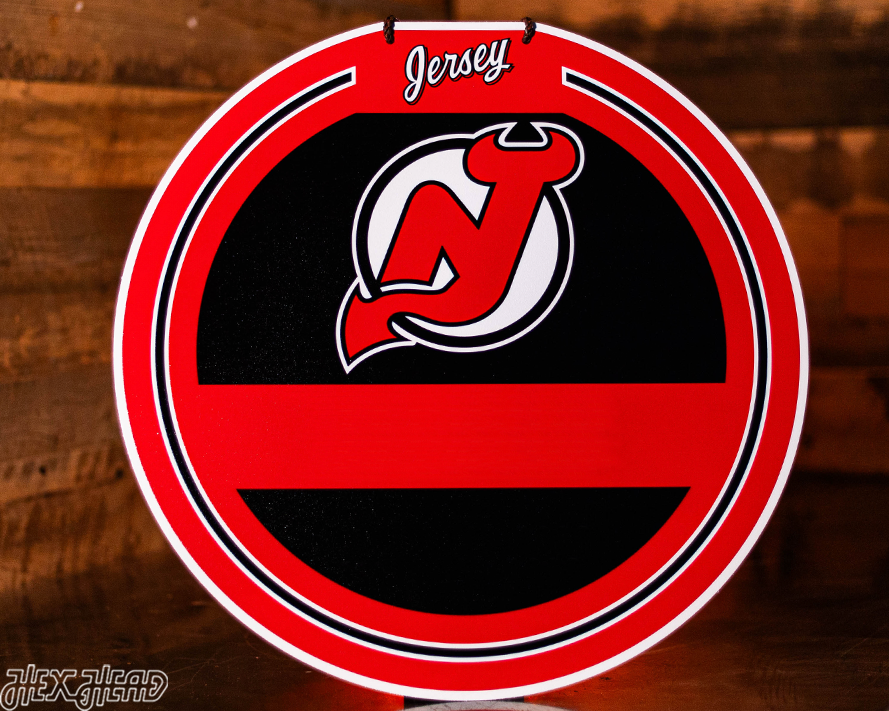 New Jersey Devils Personalized Monogram Metal Art