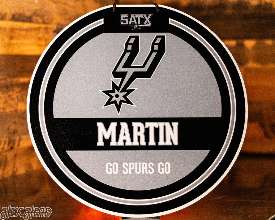 San Antonio Spurs Personalized Monogram Metal Art