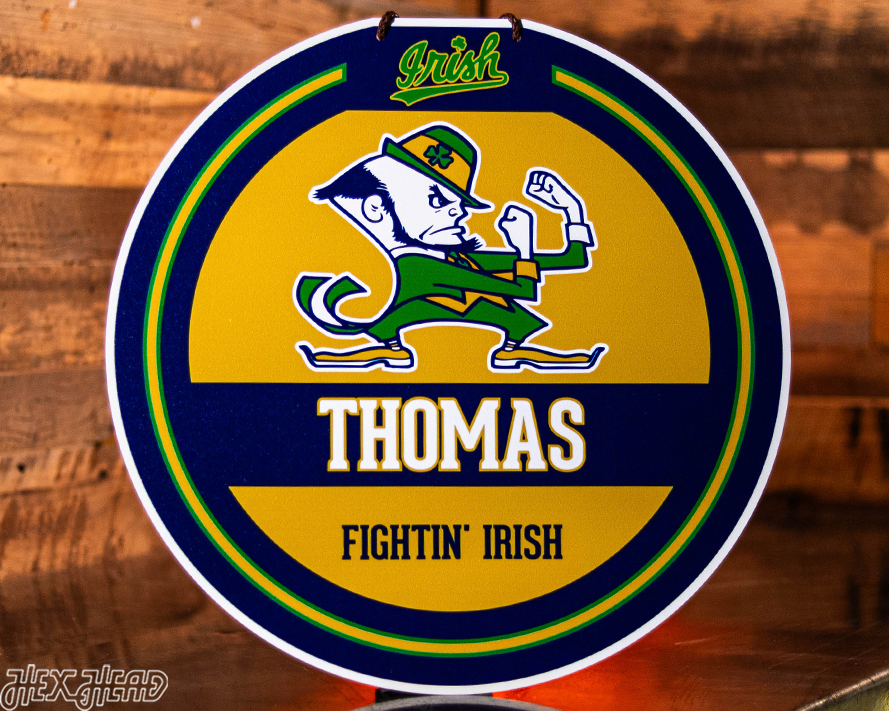 Notre Dame Fighting Irish Personalized Monogram Metal Art