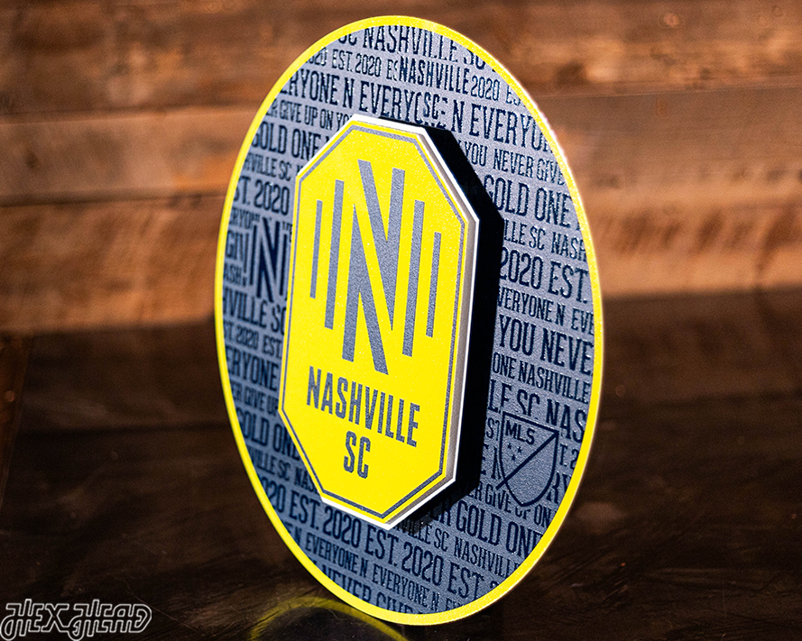 Nashville SC CRAFT SERIES 3D Embossed Metal Wall Art