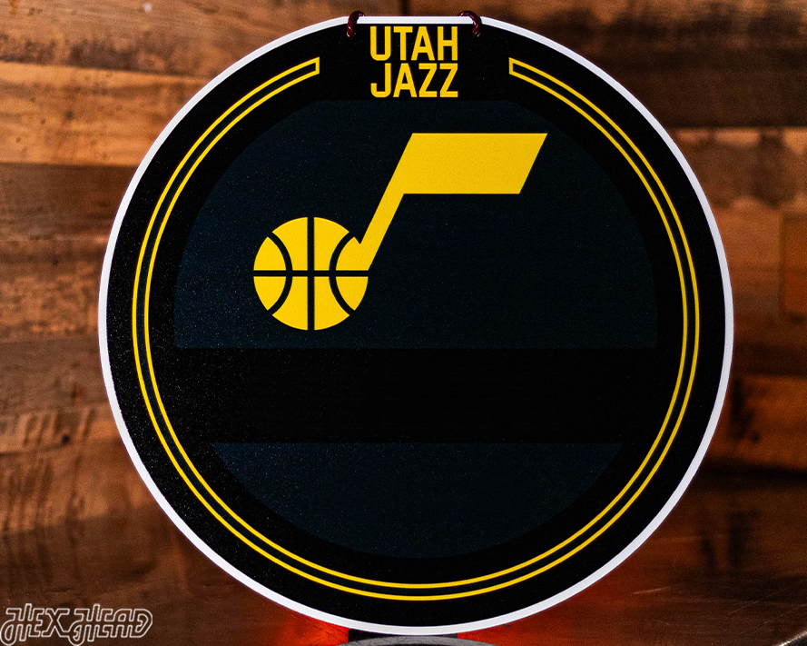 Utah Jazz Personalized Monogram Metal Art