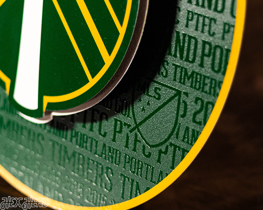 Portland Timbers CRAFT SERIES 3D Embossed Metal Wall Art