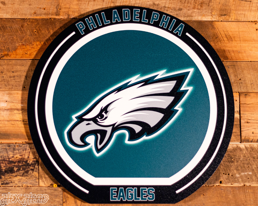 VARSITY Collection- SINGLE Layer Philadelphia Eagles Metal Wall Art