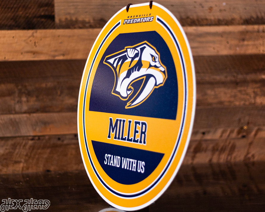 Nashville Predators Personalized Monogram Metal Art