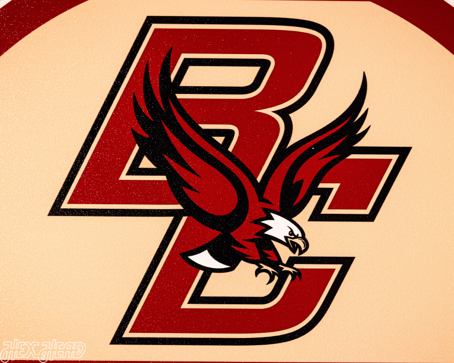 Boston College Eagles Personalized Monogram Metal Art