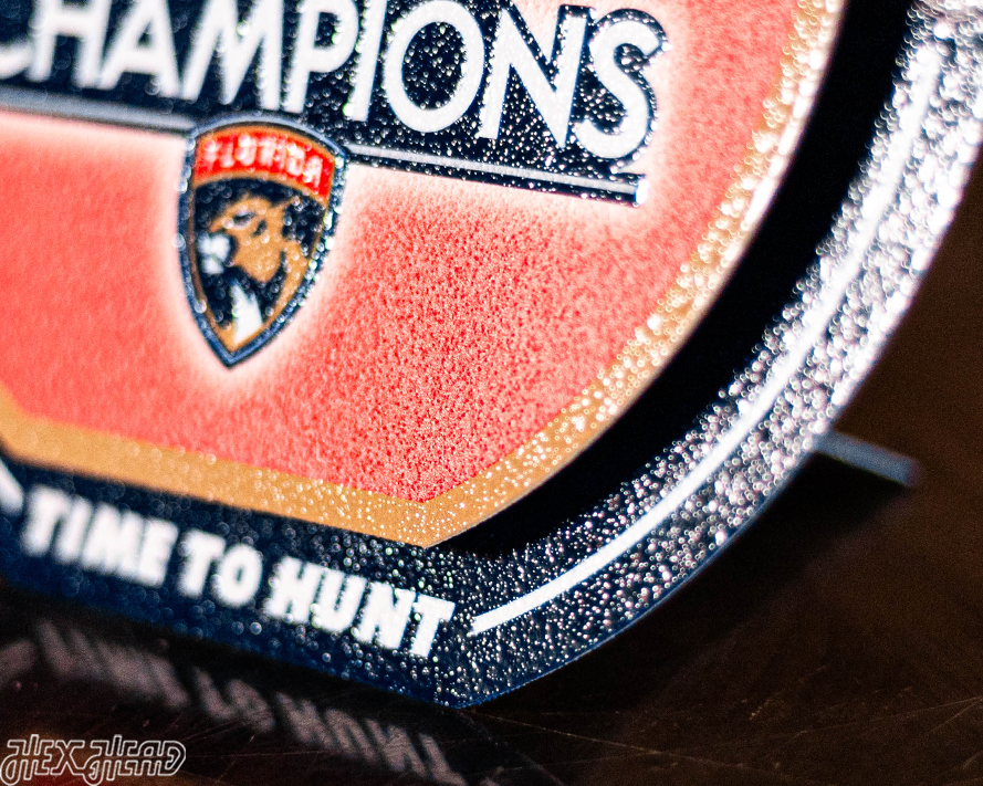 Florida Panthers 2024 Stanley Cup Champions "Double Play" On the Shelf or on the Wall Art