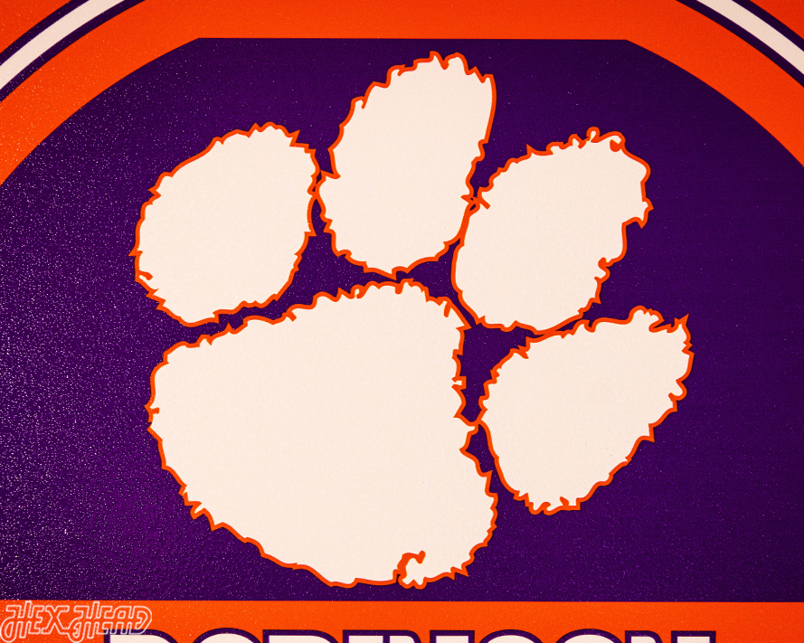 Clemson Tigers Personalized Monogram Metal Art