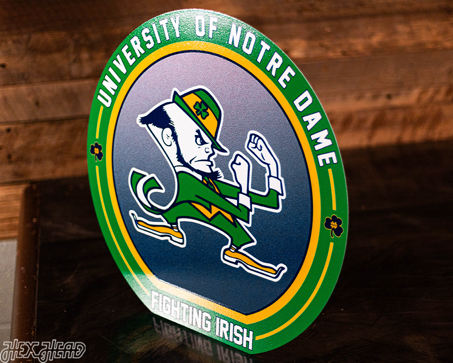 VARSITY Collection- SINGLE layer Notre Dame Fighting Irish Metal Wall Art