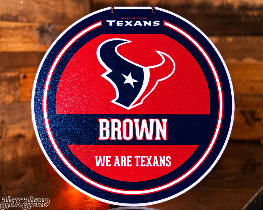 Houston Texans Personalized Monogram Metal Art