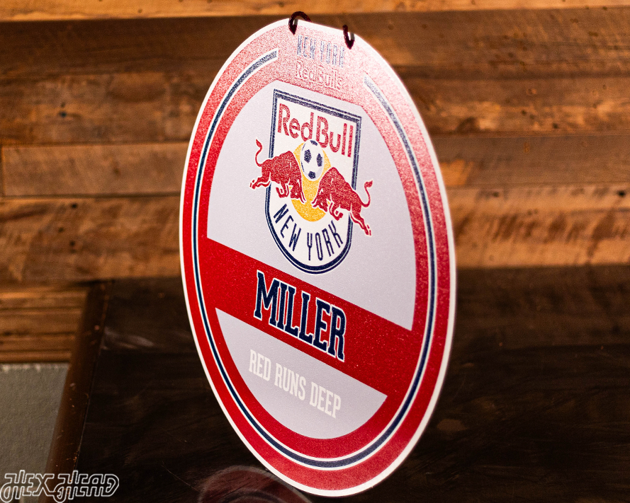 New York Red Bulls Personalized Monogram Metal Art