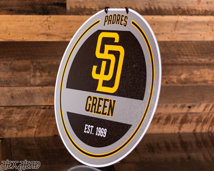 San Diego Padres Personalized Monogram Metal Art