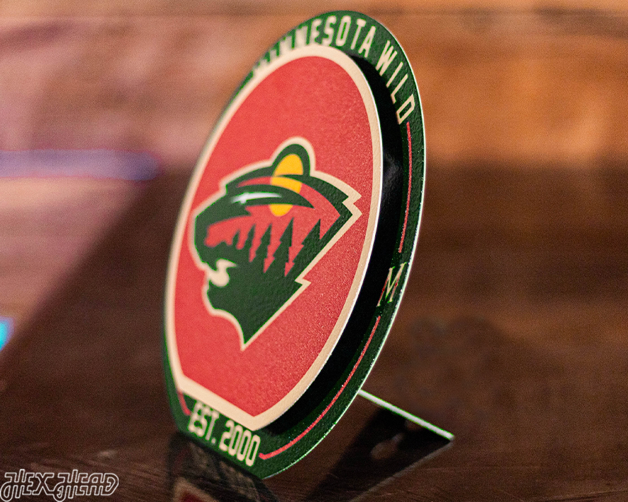 Minnesota Wild "Double Play" On the Shelf or on the Wall Art