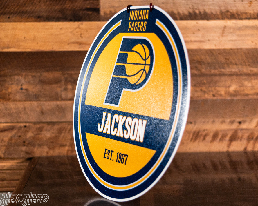 Indiana Pacers Personalized Monogram Metal Art