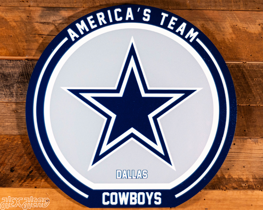 VARSITY Collection- SINGLE Layer Dallas Cowboys Metal Wall Art