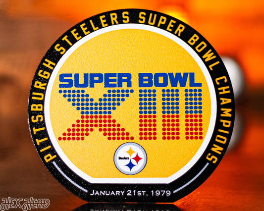 Pittsburgh Steelers Super Bowl XIII "Double Play" On the Shelf or on the Wall Art