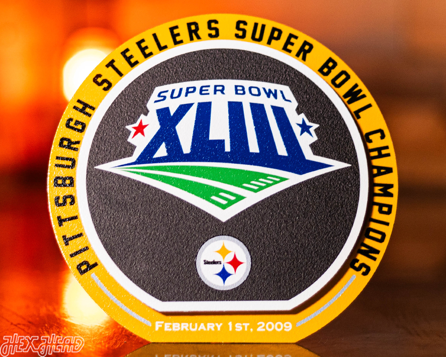 Pittsburgh Steelers Super Bowl XLIII "Double Play" On the Shelf or on the Wall Art