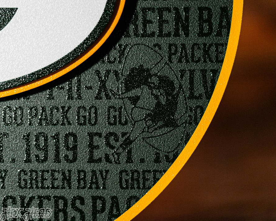 Green Bay Packers CRAFT SERIES 3D Embossed Metal Wall Art