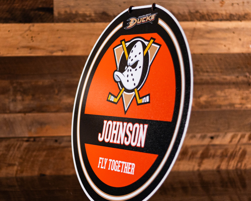 Anaheim Ducks Personalized Monogram Metal Art