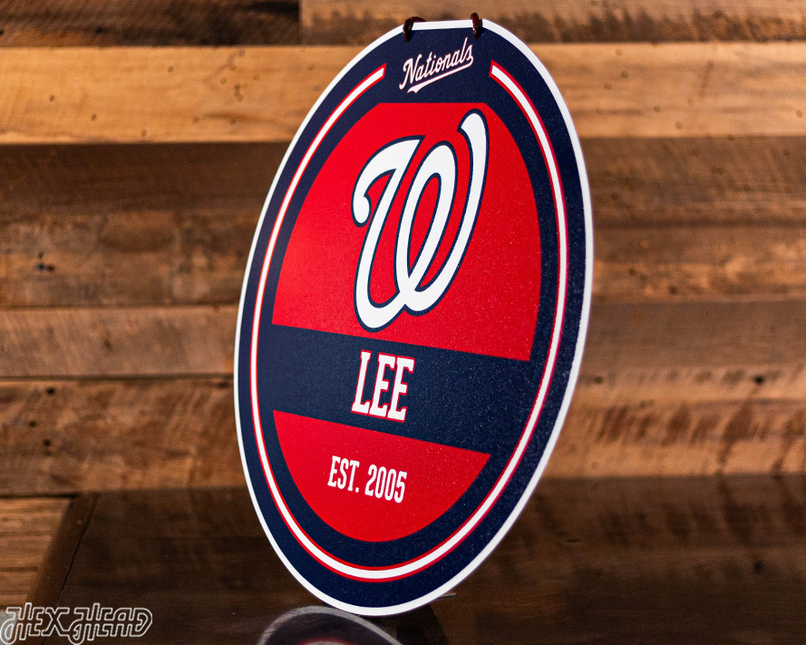 Washington Nationals Personalized Monogram Metal Art