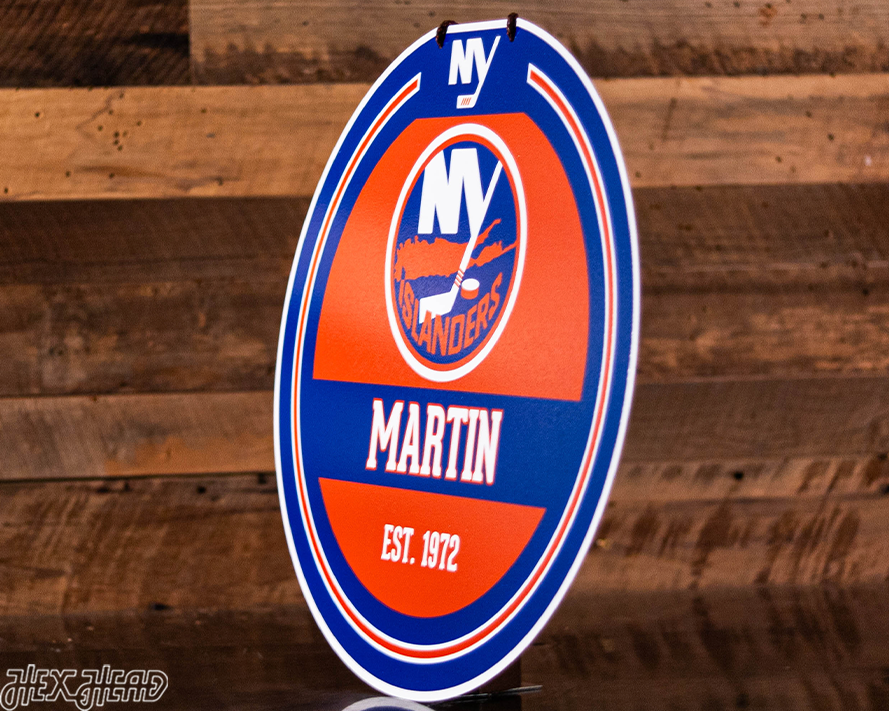 New York Islanders Personalized Monogram Metal Art