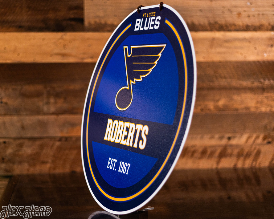 St. Louis Blues Personalized Monogram Metal Art