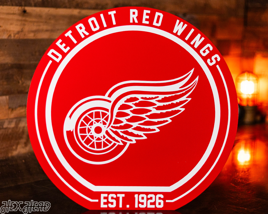 VARSITY Collection- SINGLE Layer Detroit Red Wings Metal Wall Art