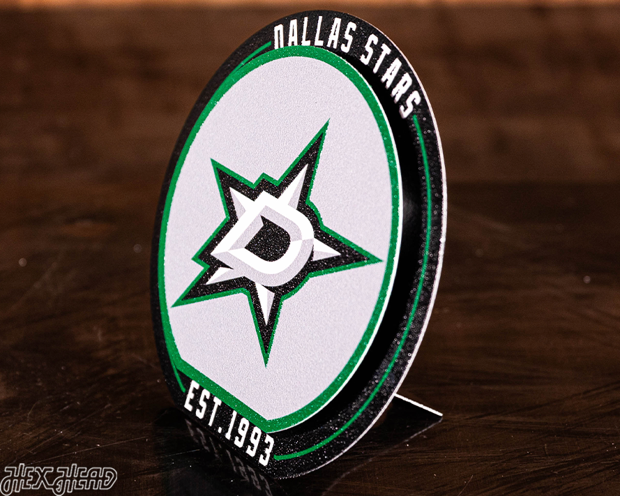 Dallas Stars "Double Play" On the Shelf or on the Wall Art