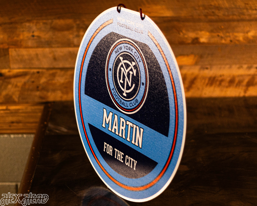 New York City FC Personalized Monogram Metal Art