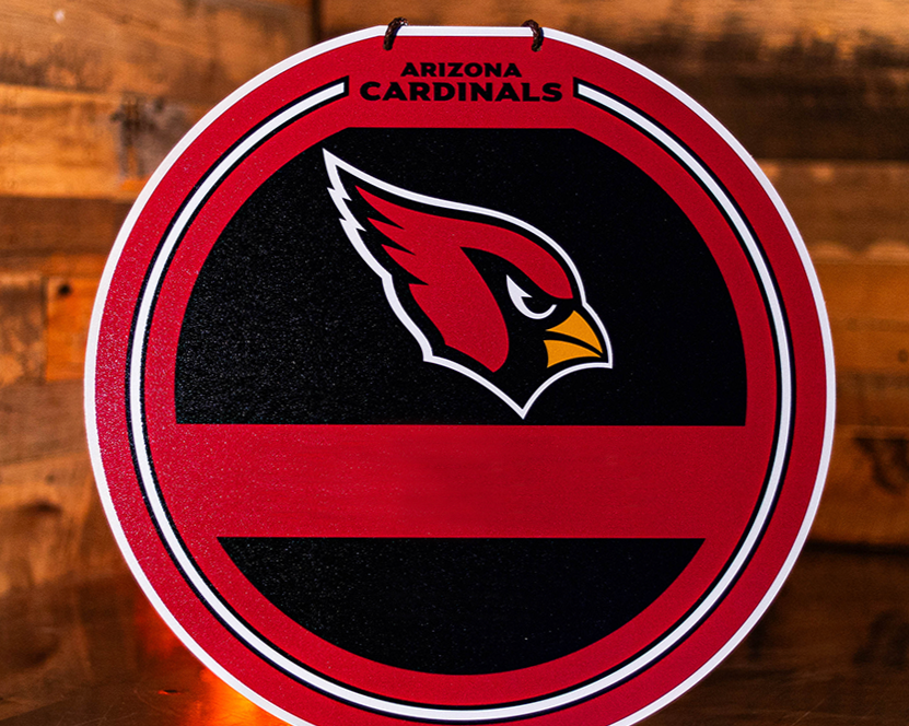 Arizona Cardinals Personalized Monogram Metal Art