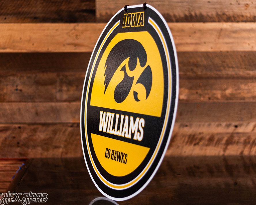 Iowa Hawkeyes Personalized Monogram Metal Art