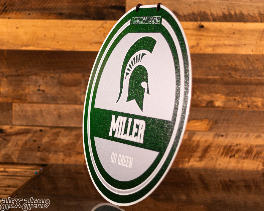 Michigan State Spartans Personalized Monogram Metal Art