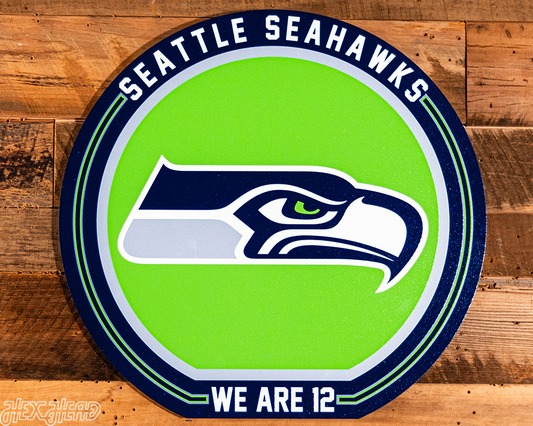 VARSITY Collection- Single Layer Seattle Seahawks Metal Wall Art