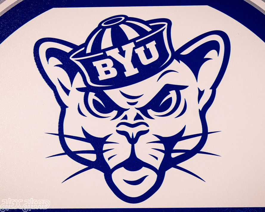 BYU Cougars Personalized Monogram Metal Art