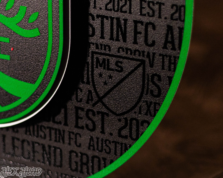 Austin FC CRAFT SERIES 3D Embossed Metal Wall Art